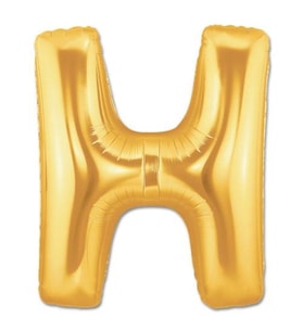 Parti AKsesuar H Harf Folyo Balon Altın Renk 40 inç