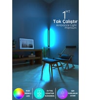 Şerit LED Led Abajur Kendinden Yapışkanlı Uzaktan Kumandalı Renk Animasyon Ledblue