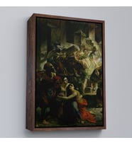 Çerçeveli Pompeii'nin Son Günü Karl Pavlovich Bryullov Kanvas Tablo (Kahverengi)