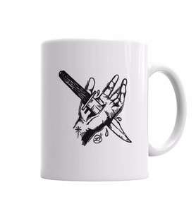 Knife İn The Hand Kupa Bardak Porselen
