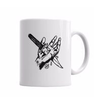 Knife İn The Hand Kupa Bardak Porselen