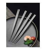 Metal Chopstick 5'li Paslanmaz Çelik Çin Çubuğu