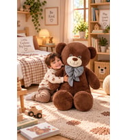 Pandamkee Sevimli 100 cm Ayıcık (%100 Yerli ) (Koyu Kahverengi)