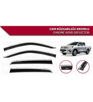 Toyota Hilux Kromlu Cam Rüzgarlığı Niken 2015 sonrası (Beyaz)
