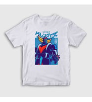 Presmono Unisex Çocuk Beyaz Poster V2 Ufo Robot Grendizer Goldorak T-Shirt 471942tt
