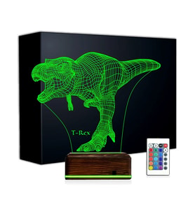 Luvivia Dinozor T-rex 3D Lamba - Masa Gece Lambası