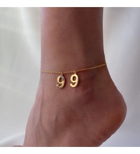 Kişiye Özel 925 Ayar Gümüş Numara Halhal