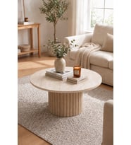 Çıtalı Bohem Yuvarlak Orta Sehpa 70 cm