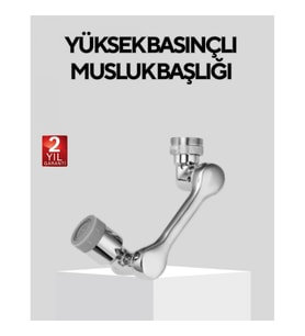 Mey İthalat® Döner Musluk Başlığı Çok Açılı Robotik Kol Su Tasarruflu