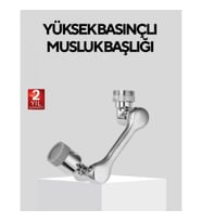 Mey İthalat® Döner Musluk Başlığı Çok Açılı Robotik Kol Su Tasarruflu