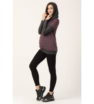 Busa Hamile Kapüşonlu Sweatshirt Mor