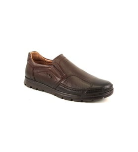 Erkek HOKA-H Comfort Deri Ayakkabı 32606 Kahverengi