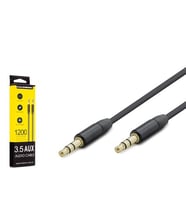 Hadron HDX1039S(4308S) 3,5 mm Gold 1.2 Mt. Stereo Jacklı Kablo Siyah