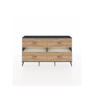 Arges Konsol 2 Raflı 4 Çekmeceli  176x30x99 Antrasit-Aytaşı/Çam