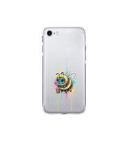 iPhone SE 2020 ile uyumlu Splash arı tasarımlı şeffaf silikon kılıf