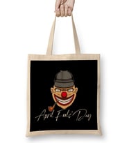 April Fools' Days Clown and Text Bez Çanta Uzun Saplı