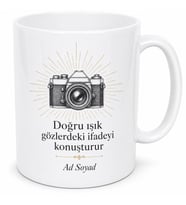 Portre Çekenlere Doğru Işık Gözlerdeki İfade Stüdyo Kupa Bardak Hediye
