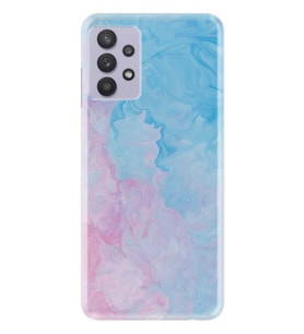 Kılıfland Samsung Galaxy A32 Kılıf Desenli Silikon Resimli Kapak Pink Blue Abstract Kılıf 1385