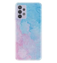 Kılıfland Samsung Galaxy A32 Kılıf Desenli Silikon Resimli Kapak Pink Blue Abstract Kılıf 1385