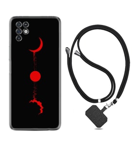 INFINIX Note 11 Pro Note 10 Hot 9 Play Kılıf Boyun Askılı Silikon Red Moon 1710