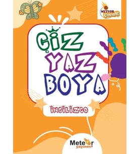 Çiz Yaz Boya İngilizce Boyama Kitabı