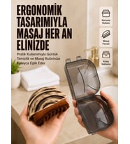 Masaj Fırçası Ahşap Desenli Yumuşak Kıllı Vücut Temizleme ve Banyo Fırçası