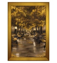 Manzara Temalı Kanvas Tablo 80 x 110 cm Gold Çerçeve