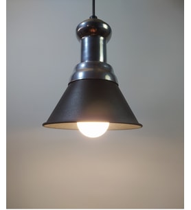 RİOLİGHT RETRO TEKLİ METAL SARKIT AVİZE ŞAPKA ÇAPI: 18CM (Siyah)