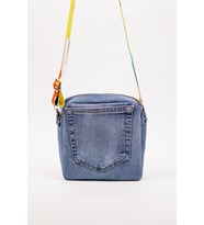 Kadın Çapraz Çanta Denim Kot Cepli Desenli Askılı Özel Seri 21x21 cm
