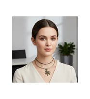 Eskitme Yusufçuk Figürlü Metal Choker Kolye – Ayarlanabilir Şık Kadın Kolye