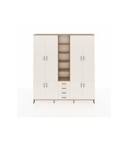 Arges Gardrop 17 Raflı 4 Çekmeceli 8 Kapaklı 220x30x243 Çam-Aytaşı