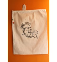 Büyük Boy Chef Baskılı Askılı Bakliyat & Ekmek Torbası 50x40cm