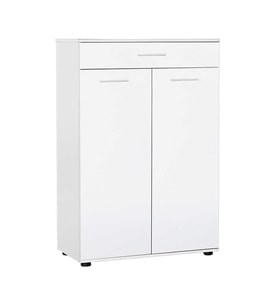 Adore Mobilya Trendline Kapaklı Çekmeceli Çok Amaçlı Dolap - Mat Beyaz 73x108x35 cm (GxYxD)