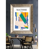 Tablore Henri Matisse Sergi Posteri Çerçeveli Kanvas Tablo Soyut Geometrik Duvar Dekoru