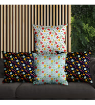 eJOYA Çiçek Tasarımlı 4'lü Yastık İçi Ve Kırlent Kılıfı 45cm 113805
