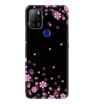 Omix X300 X500 X400 X600 X700 Kılıf Desemli Silikon Black flowers 1391