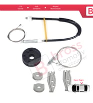 Renault Megane MK1 1996-2003 Cabrio Convertible 7700848451 İçin Elektrikli Arka Sağ Cam Kriko Seti
