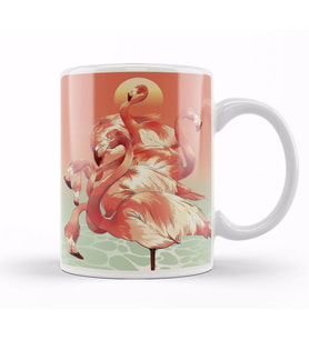 Flamingos Kupa Bardak Porselen