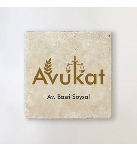 Kişiye Özel Avukatlara Özel Mesleki Taş Bardak Altlığı