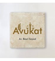 Kişiye Özel Avukatlara Özel Mesleki Taş Bardak Altlığı