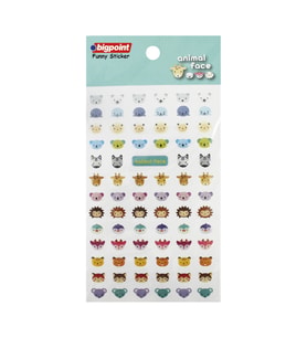 Bigpoint Sticker Hayvan Yüzleri x 15 Adet