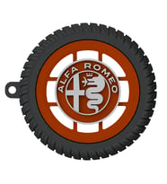 Alfa Romeo Logolu Özel Tasarım Araba Anahtarlığı (Kırmızı)