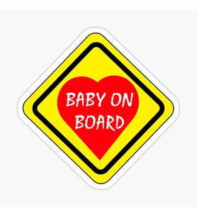 Arabada bebek var Baby On Board Sticker Yapıştırma 19CM md6