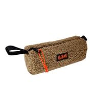 Jacbag Teddy Silindir Peluş Kız Çocuk Kalem Çantası Bej - Turuncu (Çok Renkli)