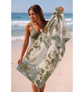 Valerine Life Plaj Havlusu 70x140cm Havuz Spa Sauna Spor Pamuklu Emici Kedilerin Beach Mode'u