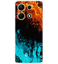 Infınix Note 30 Kılıf Silikon Desen Özel Seri Orange Blue Color 1665