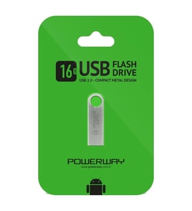 Powerway 16 GB Metal USB 2.0 Flash Bellek