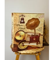 Rabsev Rs21 Fotoğraf Albümü 10x15cm 600 Lük Gramafon Desenli Kutulu Yatay Dikey Modeli