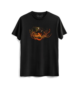 Naruto Resimli Baskılı Siyah Tshirt