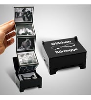 Sevgiliye Akordiyon Fotoğraflı Sürpriz Kutu